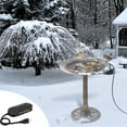 thumbnail image 2 of Bird Bath Heater for Outdoors in Winter, Birdbath Heaters for Outdoor Bird Bath Deicer Pond De-icer with Thermostatically Control, Patio Lawn Heated Bird Bath Water Heater for Bird Chicken Livestock, 2 of 8