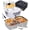 White Gray, variant on FORABEST Electric Lunch Box for Adults with 2 Stainless Steel Containers, Fast 80W Heated Lunch Box for Adult 12/24/110/220V Portable Food Warmer Lunch Box for Car,Truck,Office 1.5L Durable Leakproof