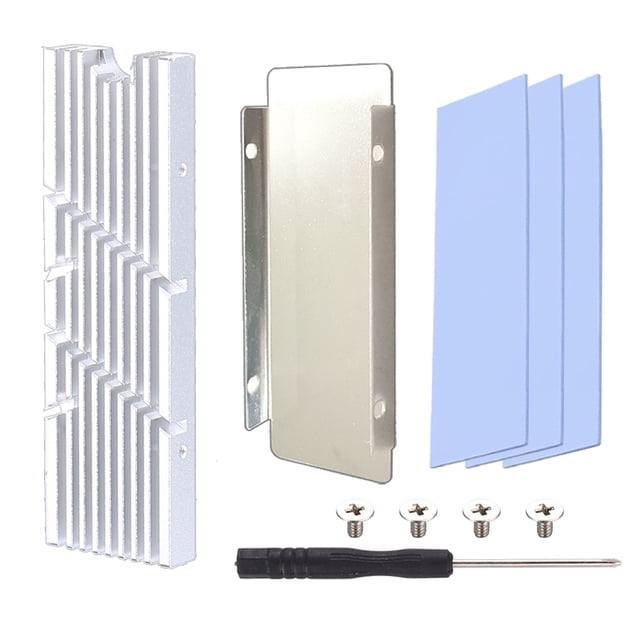 Aluminum M.2 Hard Disk Heat Sinks With Thermal Pad NVME NGFF 2280 M.2 Hard Disk Radiator for Desktop M.2 SSD Cooler Silver