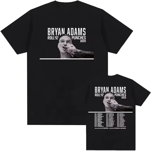 Bryan Adams Roll With The Punches 2025 North America Tour Concert T-Shirt