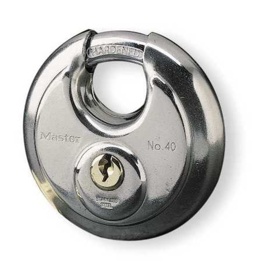 Master Lock 23/4" W Stainless Steel 4Pin Cylinder Disk Padlock 1 pk
