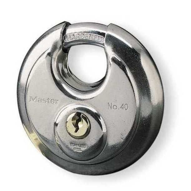 Master Lock 23/4" W Stainless Steel 4Pin Cylinder Disk Padlock 1 pk
