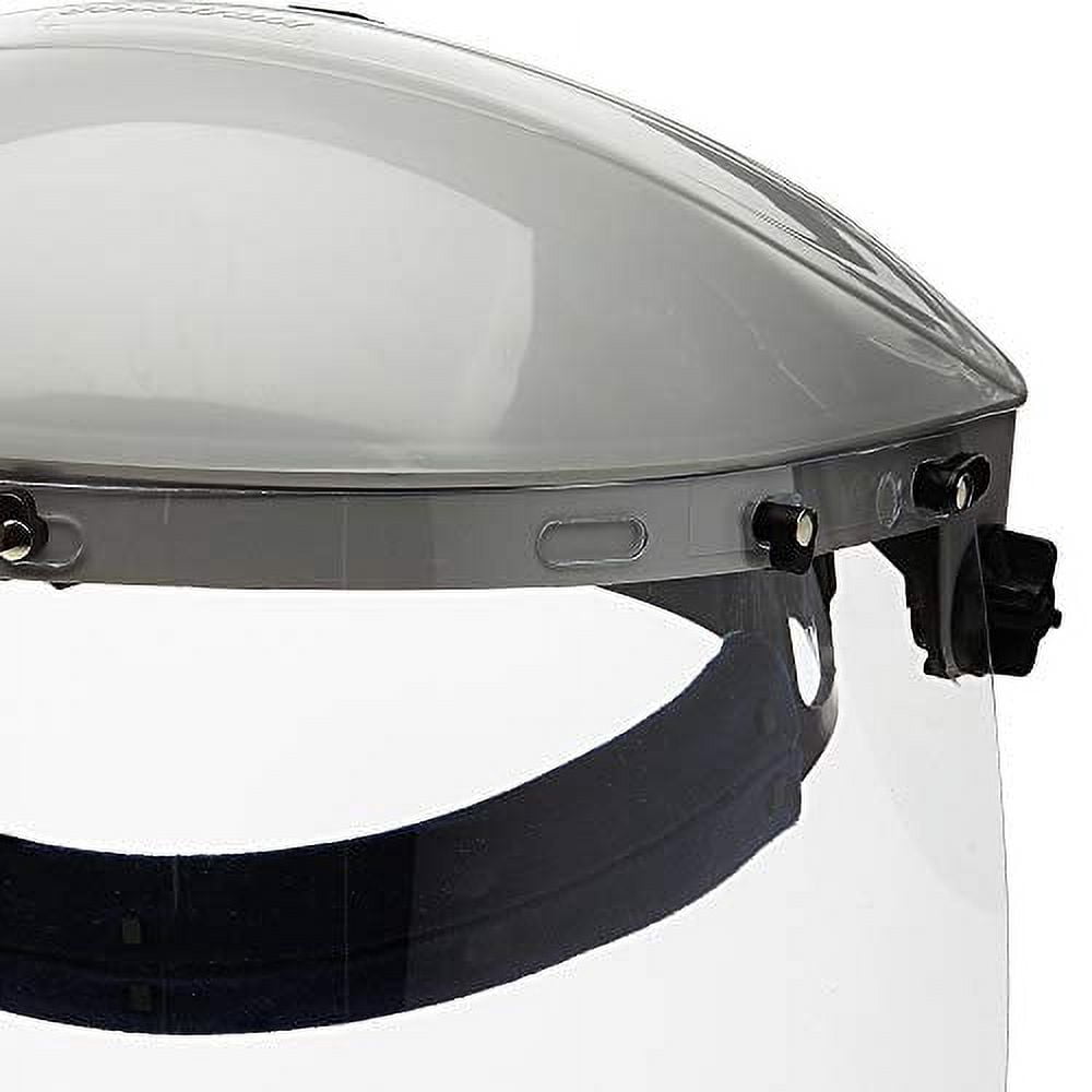 Sellstrom Face Shield - 303 Series - 8" x 15.5" x 0.40" Window - Clear - Ratcheting Headgear - Dual Crown
