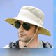 thumbnail image 2 of Sombrero de ala grande para el sol, sombrero de pesca para sol de verano para hombre, sombrero fresco informal transpirable para exteriores, sombrero de pescador a la moda para hombre., 2 of 6