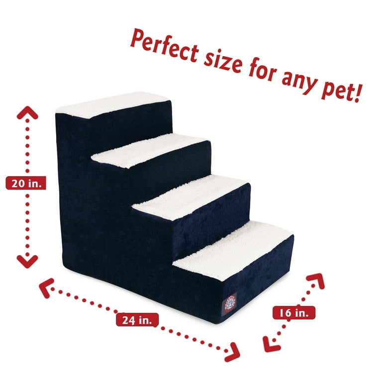 Majestic Pet Villa Pet Stairs Steps Navy Machine Washable
