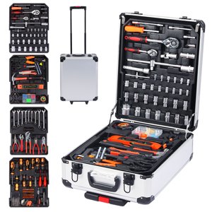 Unique Bargains 186packs Ensemble d'outils avec boîte, ensemble de clés, ensemble des pinces, ensemble tournevis, ensemble d'une prise