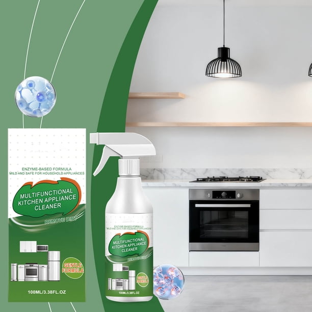 Espray limpiador multiusos para cocina: potente espuma desengrasante para horno, estufa, fregadero y campana extractora; limpiador profundo y quitamanchas para electrodomésticos.