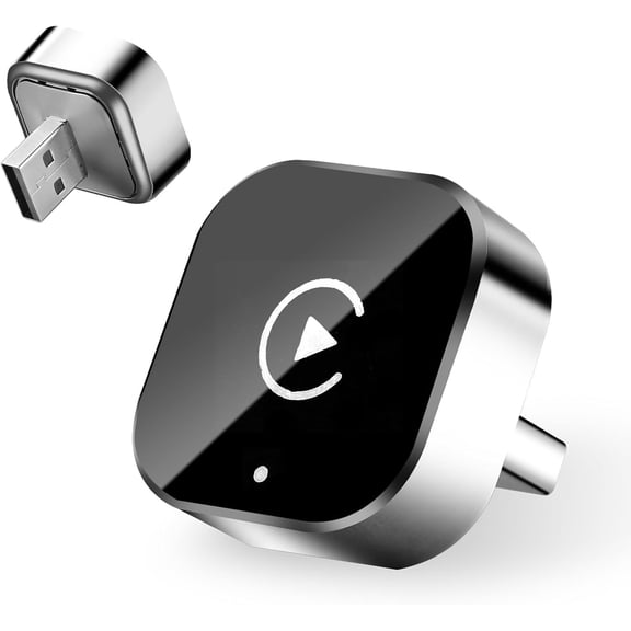 Wireless Carplay Adapter, 2 in 1 Apple CarPlay and Android Auto Adapter Convert Wired to Wireless Dongle for Apple Android,Plug and Play for iOS 10  & Android 10 ,Premium Silver.