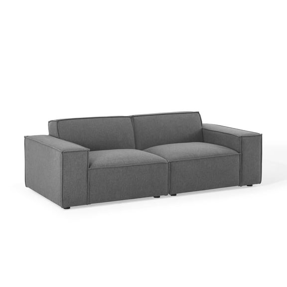 Casafoyer Customizable Restore Upholstered Fabric 2-Piece Sectional Sofa - Elegant, Durable, and Luxurious