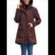 thumbnail image 3 of Chaquetas Softshell Impermeables para Mujer, Abrigos Cálidos con Forro y Capucha, Chaqueta Impermeable Larga. Color Café L, 3 of 8