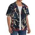 thumbnail image 2 of Kdxio Men's Hawaiian Shirt for Men Short Sleeve Shirt Patriotic Bulldog Art Summer Casual Holiday Beach Button Down T-Shirts, 2 of 5