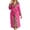 A-Hot Pink590, variant on Women’s Warm Leopard-Print Trimmed Long Robe Soft Relaxed-Fit Casual Bedtime Sleepwear