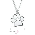 thumbnail image 4 of Bling Jewelry Womens Dainty Pet Paw Print Pendant Necklace Animal Jewelry Sterling Silver, 4 of 4
