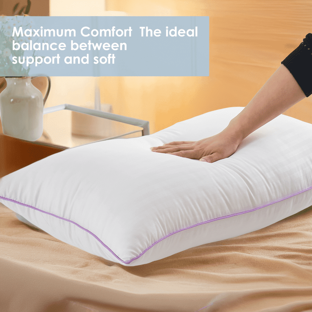 Bed Pillows for Sleeping 4 Pack,Standard Size Cooling Pillows Set of 4,Top-end Microfiber Cover for Side Stomach Back Sleepers