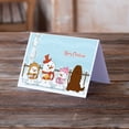 thumbnail image 2 of Merry Christmas Carolers Caucasian Shepherd Dog Greeting Cards and Envelopes Pack of 8, 2 of 2