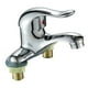 thumbnail image 1 of Faucet Double Hole Faucet Hot Cold Water Tap for Bathroom Toilet Kitchen Sink (Silver), 1 of 6