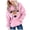 Pink-oosRw, variant on JFOPQVSM Girls' Hooded Long Sleeved Sweatshirt with Halloween Print Cute Fun Simple and Versatile Top