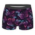 thumbnail image 4 of Goofa Purple Butterfly Printed Men's Boxer Briefs Underwear, Moisture-Wicking Underwear, Trunk,Soft and Breathable Cotton Underwear-X-Large, 4 of 9