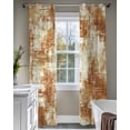 thumbnail image 4 of Brown Ombre Sheer Curtains 84 Inch Length 2 Panels Set for Living Room/Bedroom, Gradient Abstract Art Vintage Kitchen Curtains Grommet Semi-Sheer Curtains Drapes Voile Window Treatments 42"x84"x2, 4 of 7