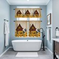 thumbnail image 4 of Rustic Kitchen Curtains Valances and Tiers Set of 3 Farmhouse Barn Chicken Sunflowers Flowers Retro Letter Tier Curtains and Valance with Rod Pocket for Small Windows, 27.5"x24", 4 of 9