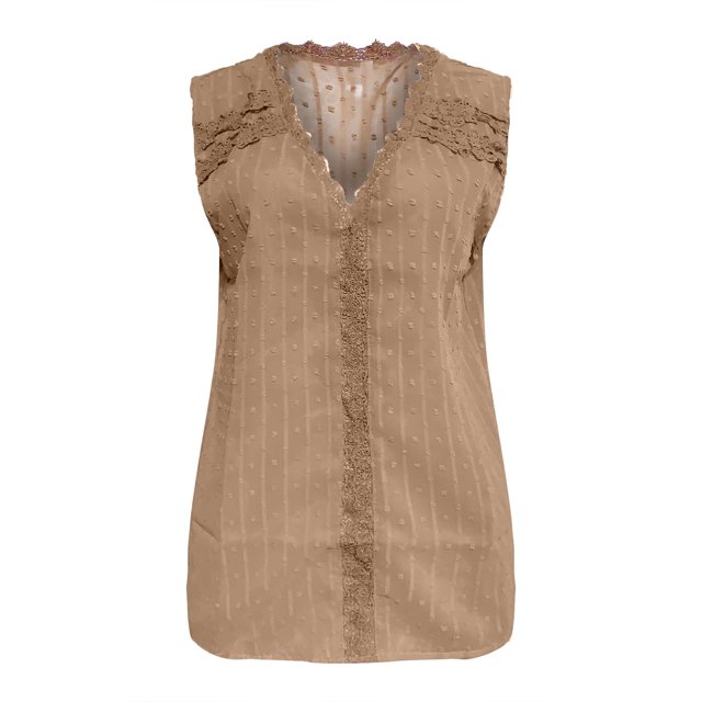 Mujeres Casual Sin Mangas Mangas Acampanadas Con Cuello En V Sólido Camiseta Suelta Blusa Tops Pompotops lopia995278