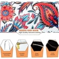 thumbnail image 6 of Adyan Handmade Full Grain Soft Leather Floral Printed Shoulder Tote Bag for Women (White), 6 of 7