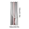 thumbnail image 3 of Blackout Curtains, Gradient Striped Double Layer Star Pattern Curtains, 100x130cm Polyester Sheer Shade Curtains for Bedroom Living Room Machine Washable, 3 of 6