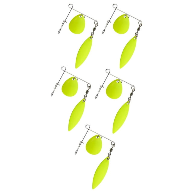 Colaxi 5Pcs Fishing Lures Saltwater Portable Fishing Tackles Tools Artificial Baits Leaf Droplets L
