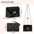 thumbnail image 6 of SCRAWLGOD Guitar Splash Print Black Womens Crossbody Bags PU Leather Lightweight Casual Crossbody Handbags Waterproof Fashion Sling Bag with Detachable Chain, 6 of 7