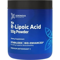 Geronova Research Bio-Enhanced Na R-Alpha Lipoic Acid Powder - 50 g