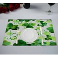 thumbnail image 1 of YUSDECOR Watercolour Shamrocks Day Kitchen Dining Table Mats Placemats Size 12x18 Inches, Set of 2 Pieces, 1 of 2