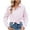Pink, variant on TFEOQRY Women's Fashion New Casual Loose Lapel Buckle Long Sleeve Striped Shirt Top Black