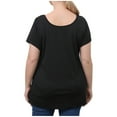 thumbnail image 4 of asdoklhq Womens Plus Size Tops,Women's Tops Large Solid Color Short Sleeve Round Neck Shirt Tops, 4 of 9