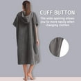 thumbnail image 4 of CNKOO Changing Robe with Hood Quick Dry Bath Robe with Large Pocket Men Women Oversized Towelling Robe for Beach Surfing Swimming Gray, 4 of 9