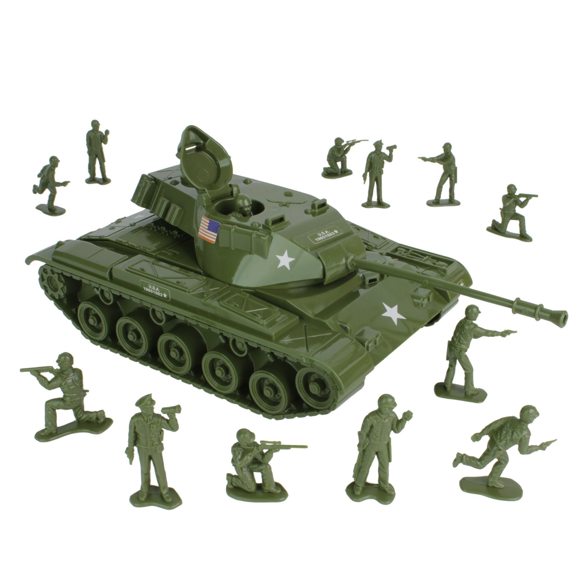 TOY CLASSIC BATTLE SOLDIERS KIDS PLAYTIME ARMY SOLDIERS WITH STORAGE BAG 