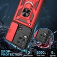 thumbnail image 3 of Moto G Stylus 5G Case（2021）, Motorola G Stylus 5G Case with HD Screen Protector, Heavy Duty Shockproof Phone Cover with Magnetic Kickstand Ring for Motorola Moto G Stylus 5G 2021, Red, 3 of 15