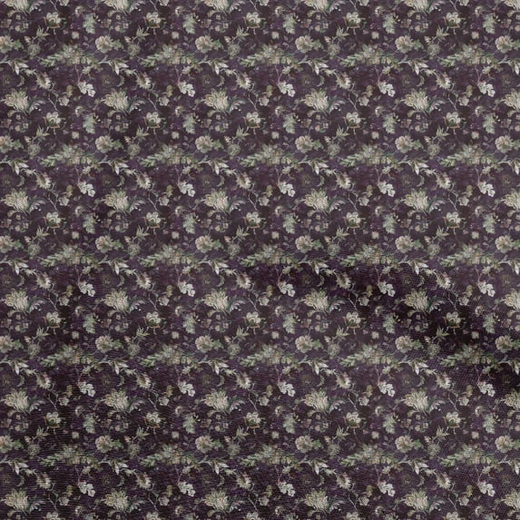 oneOone Cotton Cambric Dark Magenta Fabric Batik Craft Projects Decor Fabric Printed By The Yard 42 Inch Wide