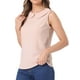 thumbnail image 4 of INSPIRAR CHIC Blusa sin mangas con cuello Peter Pan para mujer, top floral jacquard, color rosa, 4 of 6