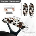 thumbnail image 6 of SCRAWLGOD Set of 4 Removable Office Chair Arm Covers Anti-Dust Computer Chair Armrest Slipcovers Washable Breathable Chair Arm Slipcovers Pads, Cow Print Daisy Brown Black White, 6 of 6