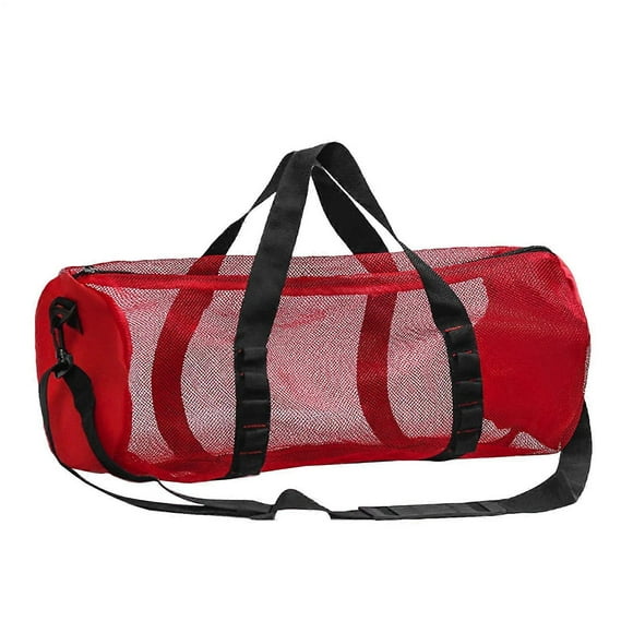 Mesh Gym Bag Cylindrical Foldable Duffle Bags With Breathable Design Large Capacity For Swimming