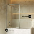 thumbnail image 2 of Pierre 34 x 58 Framed Fixed 3/8 in. (10mm) Clear Tempered Glass Tub Door with Nickel Brushed Frame, 2 of 6