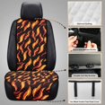 thumbnail image 6 of CHAQLIN Dustproof Car Front Seat Covers for SUV, Polyester Removable Seat Protector, Black Orange Flame Pattern, 6 of 7