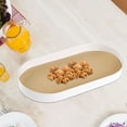 thumbnail image 3 of Bandeja de Almacenamiento Nórdica con Almohadilla de Cuero, Organizador de Almacenamiento, Postre, Pastelería, Regalo, Encimera, Soporte para Pasteles PU grande beige SOLEDAD bandeja de almacenamiento, 3 of 9
