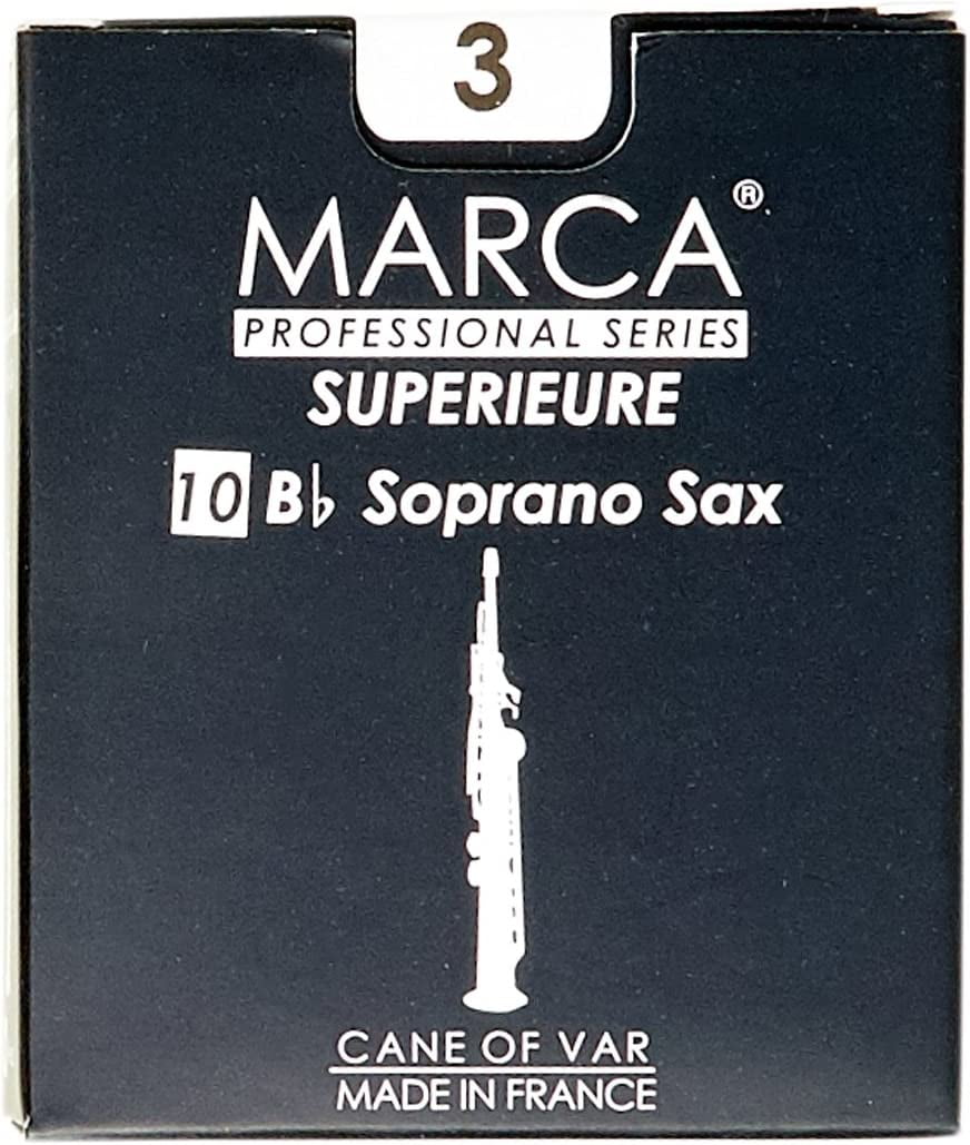 Marca Superieure Soprano Saxophone Reeds 3, Box Of 10