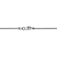 thumbnail image 4 of 14K White Gold necklace Spiga (Wheat) chain Pendant Round Diamond-cut 20 in 1.5 mm, 4 of 5