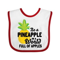 Inktastic Be a Pineapple in a World Full of Apples Boys or Girls Baby Bib
