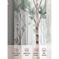 thumbnail image 6 of Watercolor Forest Green Sheer Curtains 72 Inch Length 2 Panels Set, Vintage Branches Leaves Voile Window Treatment Rod Pocket Curtains Sheers Drapes for Bedroom/Living Room/Kitchen 52"x72"x2, 6 of 7