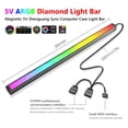 thumbnail image 4 of COOLMOON ARGB PC Case LED Strip Magnetic Computer Light Bar 5V/3PIN Small 4Pin ARGB Motherboard Light-Strip DIY Lamp Bar, 4 of 5