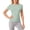 Light Green, variant on Shirts for Women Short Sleeve Solid Quick Dry Compression Workout Yoga Tops Slim Fit Stretchy Comfy Pullover Running Tees