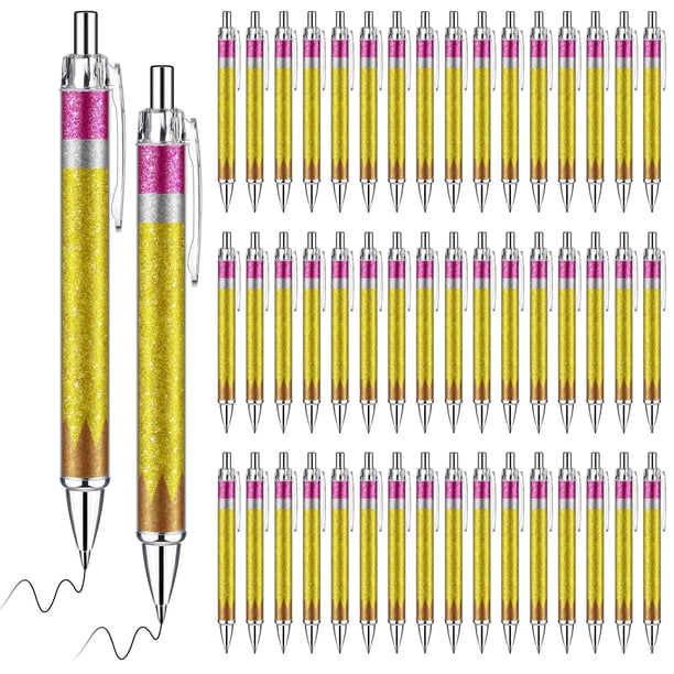 Bolígrafo Pen Motipuns Teachers Bulk, 50 unidades, con purpurina, rosa y amarillo